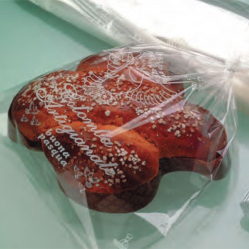 Set 100 Colomba printed clear bag